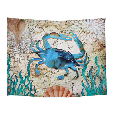 

Toponeto Underwater World Printing Woven Fabric Polyester Tapestry Corridor Blanket