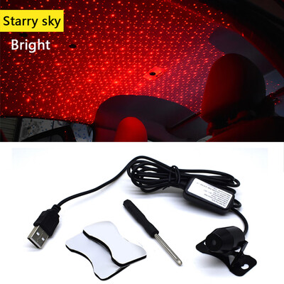 

Gobestart USB Red LED Projector Light Interior Light Atmosphere Ambient Lamp Sky type