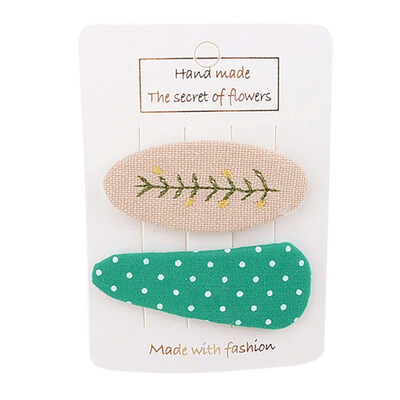 

Girl Hair Clip 2pcsset Children Fashion Concise Casual All-match Dot Pattern Hair Clip Girl Hair Decoration