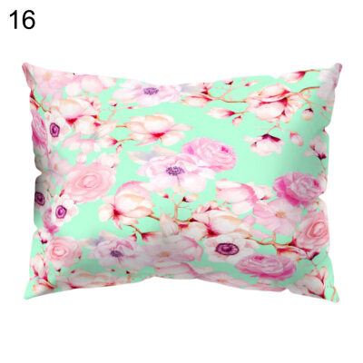 

Multicolor Peony Flower Pillow Case Cushion Cover Sofa Bed Car Cafe Decoration