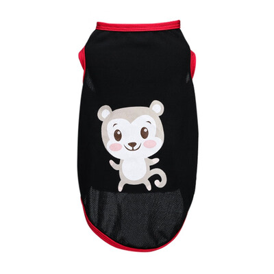 

Pet Spring Summer Costume Comfortable Breathable Cartoon Animals Sleeveless T-shirt For Dogs