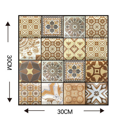 

3D DIY Mosaic Wall Tiles Stickers Waist Line Wall Sticker Kitchen Adhesive Bathroom Toilet Waterproof PVC Wallpaper