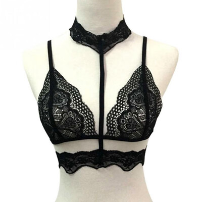 

1PCS Hot Sell Women Sexy Lace Hollow Out Bra Women Fashion Solid Tank Tops Camis Female Thin Underwear Lace bralette