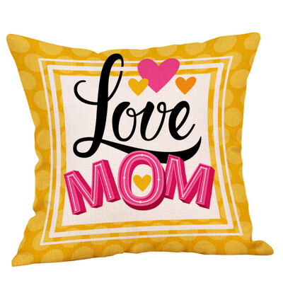 

〖Follure〗Mothers Day Printing Cotton Linen Pillow Case Cushion Cover Sofa Home Decor