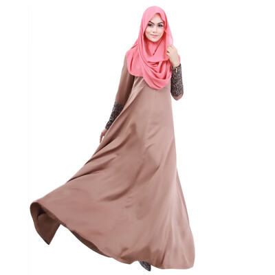 

Kaftan Abaya Islamic Muslim Women Long Sleeve Elegant Maxi Cocktail Long Dresses 3 Colors