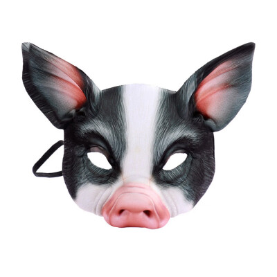 

Halloween Party Novelty Animal Mask Pig Head Upper Half Face Mask For Adult Unisex