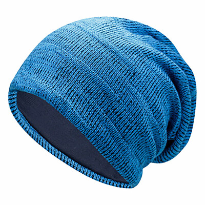 

Tailored Unisex Women Men Solid Color Winter Plus Outdoor Thick Plaid knit Warm Hat Cap