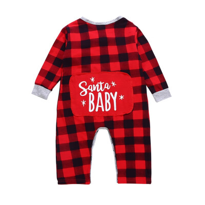 

Fahion Autumn Infant Baby Rompers Boys Girls Long Sleeve Plaid Print Kids Casual Jumpsuit