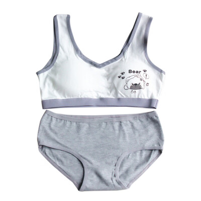 

Young Girl Training Bras Set Teenage Underwear Set Cotton Underwears Student Bra Children Bras Girl Underwear