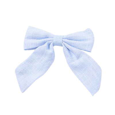 

Casual New Baby Children Girls Hairpin 14 Colors Cloth Cute Sweet High Quality Swallowtail Bowknot Shape Solid Colors Hair Clip