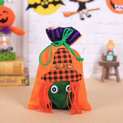 

Toponeto Halloween Cute Witches Candy Bag Packaging Children Party Storage Bag Gift