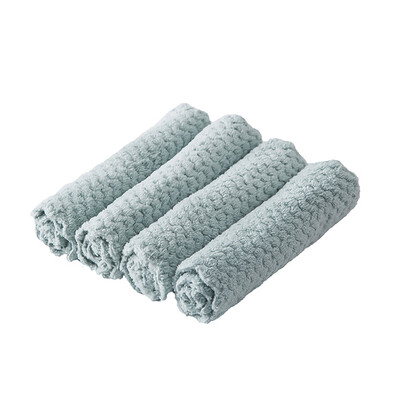 

1Pc Plain Double-sided Strong Absorbent Rag Spot No Lint Non-stick Oil Dish Towel Wet And Dry Home Wash Cloth