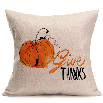 

Siaonvr Happy Fall Thanksgiving Day Soft Linen Pillow Case Cushion Cover Home Decor