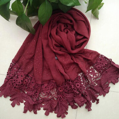 

Stylish Women Lace Flower Muslim Hijab Shawl Long Scarf Scarves Stole Wrap