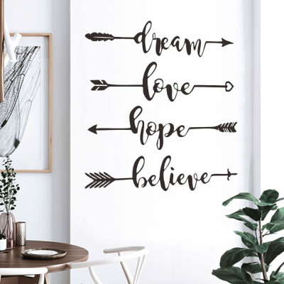 

Lovely Quotes Wall Stickers Sweet dreams Arrow infinity LOVE Wall Decals Removable Decal Wall Art Living Room Bedroom Decor