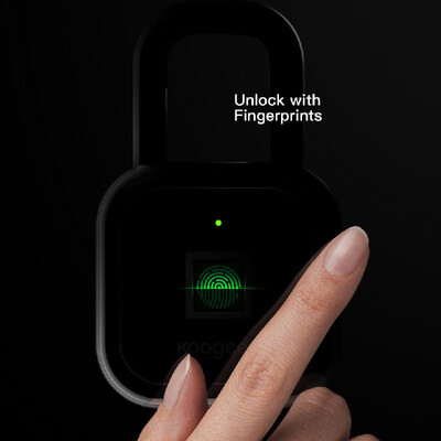 

Koogeek Smart Fingerprint Lock BT Biometric Keyless Padlock Works with Apple HomeKit Unlock by Fingerprints Smartphone for Bike