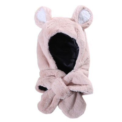 

Baby Caps Kids Hat for Girls Boys Winter Knit Scarves Cute Plus Velvet Warm Cartoon Hat with Scarf Sets