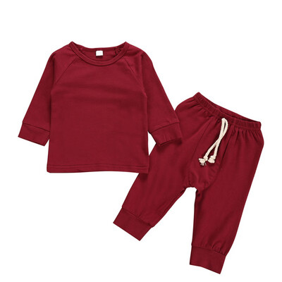 

2pcs Toddler Baby Girls Clothes 2019 Autumn Winter Baby Boys Clothes Tos T-shirt Long Pants Outfits Kids Baby Boy Set Clothing