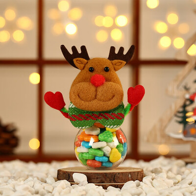 

Christmas Elk Cartoon Candy Jar Snack Storage Lovely Gift For Childs