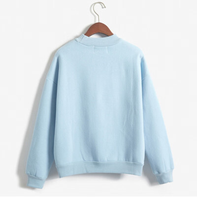 

Sweatshirt Female Autumn Winter Long Sleeve Loose Fleece Pullover Tops Women Simple Basic Daily Casual Solid plus size Clothes