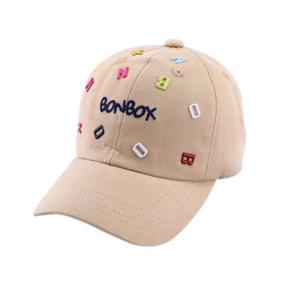 

Children Boys Girls Cap Letters Alphabet Print Caps Hats Toddlers Adjustable Sun Protection Casual Visors