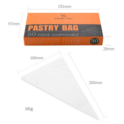 

50pcsbox Disposable Pastry Bags Cake Cream Bag Decoration Bakery Fondant Frosting Pipe Pastry Tip Tool Cake Accessories