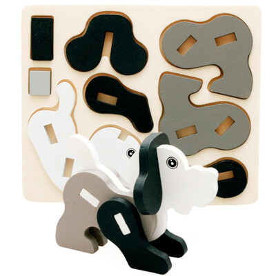 

Siaonvr Montessori Mini 3D Puzzle Kids Educational Funny Toy Wooden Colorful Jigsaw Gift