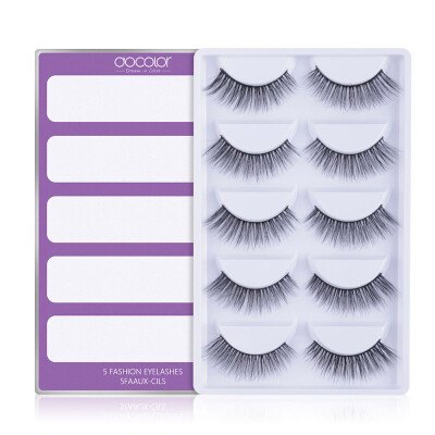 

5 Pair Of 3D False Eyelashes Mink Hair Eye Lashes Natural Slender Curling Handmade Fake Eyelashes