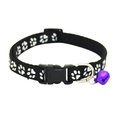 

19-32cm Pet Cat Dog Adjustable Necklace Collar Footprint Shape With Bells Pet Supplies for Lovely Pet