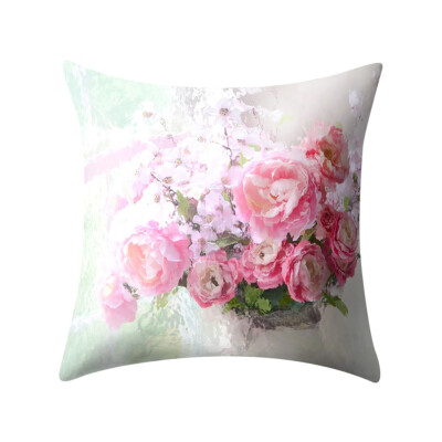 

〖Follure〗Plant Printed Polyester Pillow Case Cover Sofa Cushion Cover Home Decor