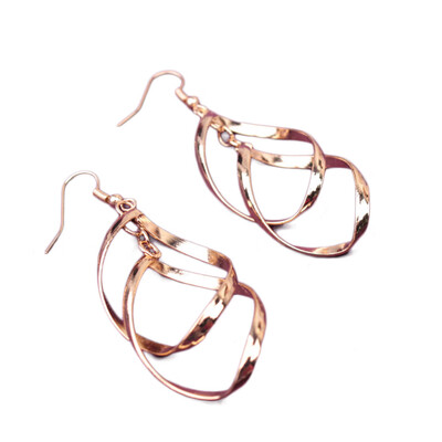 

Fashion Shiny Alloy Rhinestone Twisted Earrings Multilayer Earrings Accessories