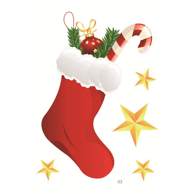 

Christmas Gift Merry Christmas 3D Bubble Sticker Cartoon Santa Claus Bell Puffy Stickers New Year Xmas Sticky Decor For Kid