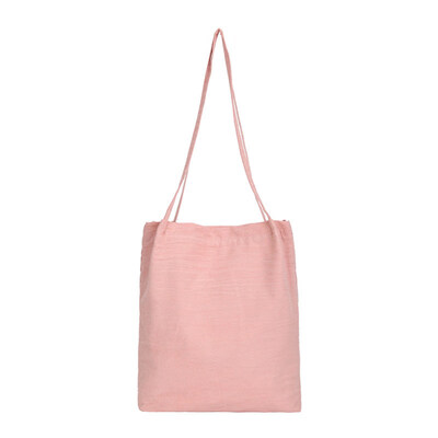 

Reusable Solid Color Large Capacity Canvas Shopping Crossbody Bag Travel Tote