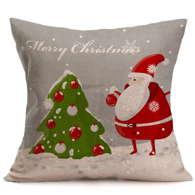 

Tailored Merry Christmas Linen Pillow Cases Sofa Cushion Cover Home Decoration