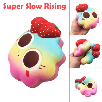 

Siaonvr Cartoon Strawberry Cake Super Slow Rising Cream Scented Decompression Toy
