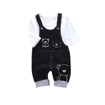 

Toddler Boys Clothing Set Autumn Baby Suit Long Sleeve T-Shirt 1-4 Years Children Kid Bear Clothes Suits Party Costume