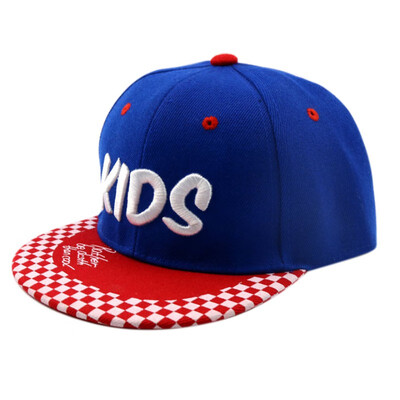

Baby 09 Digital Flat Cap Sports Cap Kids KIOS Letter Flat Cap Hip Hop Cap Color Matching Hat Adjustable Hat