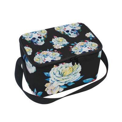 

Lunch Box Insulated Lunch Bag Large Cooler Skull Pattern Tote Bagfor Kids Men Women