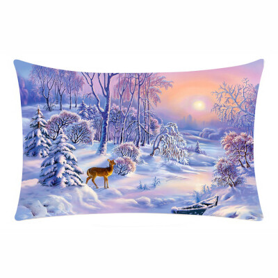 

〖Follure〗Merry Christmas Rectangle Cushion Cover Throw Pillow Case Pillowcase