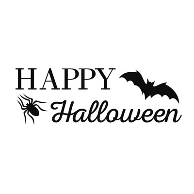 

Halloween Decorative Applique DIY Creative Removable Self-adhesive Lettering Scary Spider Wall Stickers Home Decorations