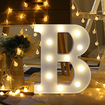 

Gobestart Remote control Alphabet Letter Lights LED Light Up White Plastic Letters Stand B