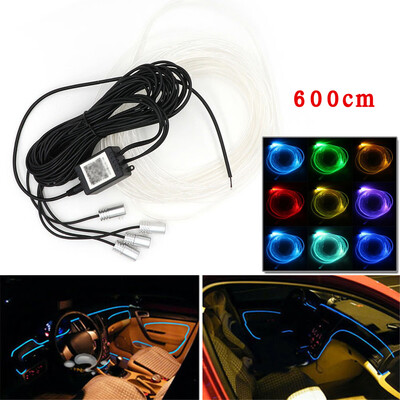 

6M RGB LED Car Interior Neon EL Strip Light Sound Bluetooth Phone Control Kit 1