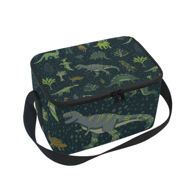 

ALAZA Lunch Box Insulated Dinozaur Pattern Lunch Bag Large Cooler Tote Bagfor Men Women