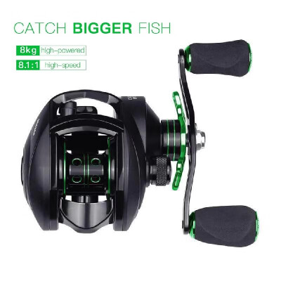 

121 Ball Bearings Baitcasting Fishing Reel with 8KG Magnetic Braking Force 811 Gear Ratio Smooth CNC Metal Spool Left Right Fis