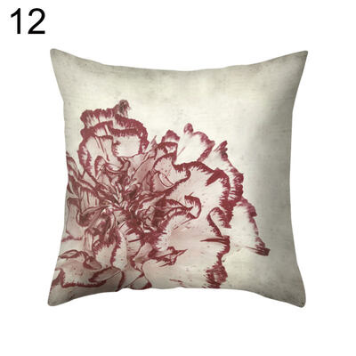 

Retro Flower Plant Throw Pillow Protector Case Cushion Cover Bedding Articles