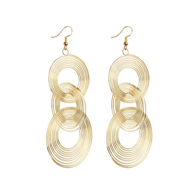 

Fashion Statement Metal Geometric For Women Dangle Gold Earrings Modern Jewelry