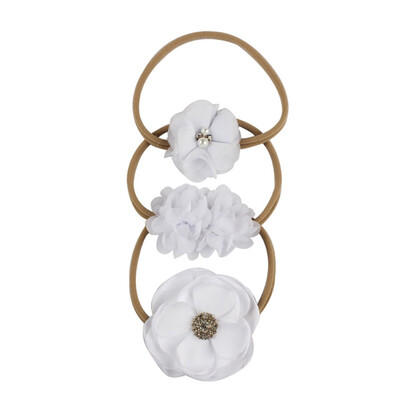 

3pcsSet New Fashion Childrens Hair Ring Hair Accessories Set Chiffon Flower Baby Girls Hairband Headwear