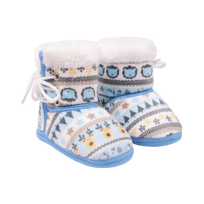 

Baby Boots Baby Girl Winter Boots Deer Lion Cartoon Printing In The Tube Side Tie Cotton Shoes Baby Boy Boots