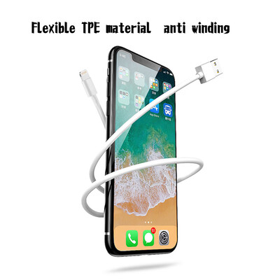 

White Wire USB Cable Date Sync Charging Cables 1m Mobile Phone Charge Cable