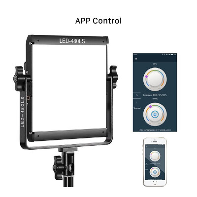 

GVM LED-480LS Dimmable Bi-color LED Video Panel Light CRI97 TLCI97 2300K-6800K APP Control Aluminum Alloy Housing with U-Bracket